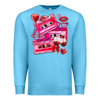 Ocean Blue valentines day cassette Premium Sweatshirt - NancyCooperArtShop