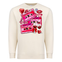 Sandshell valentines day cassette Premium Sweatshirt - NancyCooperArtShop