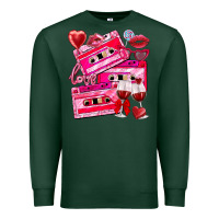 Sports Green valentines day cassette Premium Sweatshirt - NancyCooperArtShop