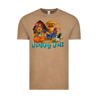 Vintage Coffee happy fall scarecrow Vintage Tee - FaDigitalArtStudio