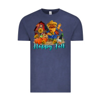 Vintage Denim happy fall scarecrow Vintage Tee - FaDigitalArtStudio