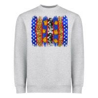 Heather Grey American police brushstrokes Heavyweight Sweatshirt - Neo Western