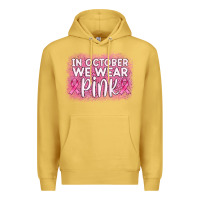 Antique Gold in october we wear pink leopard glitter Premium Hoodie - AdoDesignShop