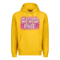 Lemon in october we wear pink leopard glitter Premium Hoodie - AdoDesignShop