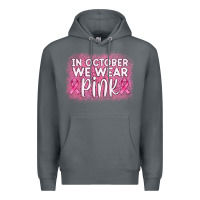Rock in october we wear pink leopard glitter Premium Hoodie - AdoDesignShop