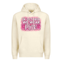 Sandshell in october we wear pink leopard glitter Premium Hoodie - AdoDesignShop