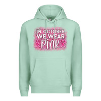 Seafoam in october we wear pink leopard glitter Premium Hoodie - AdoDesignShop