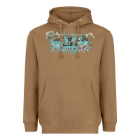 Toasted Coconut river life Heavyweight Hoodie - NancyCooperArtShop