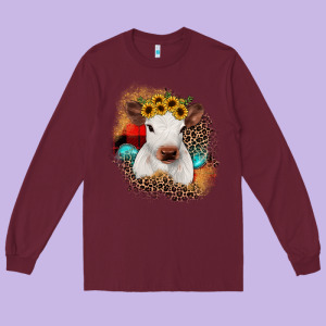 Christmas Heifer Long Sleeve Tee Designed By Jahusdesignshop