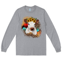 Heather Grey christmas heifer Long Sleeve Tee - JahusDesignShop