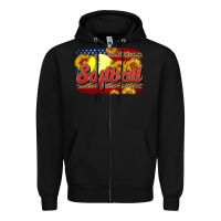 Black Western American Flag Softball Zipper Hoodie - LillyAllenDesigns