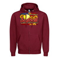 Burgundy Western American Flag Softball Zipper Hoodie - LillyAllenDesigns