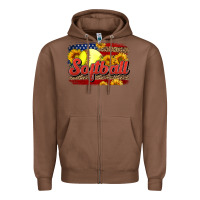 Chestnut Western American Flag Softball Zipper Hoodie - LillyAllenDesigns