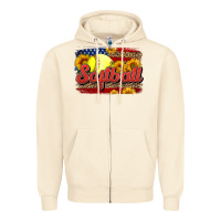 Sandshell Western American Flag Softball Zipper Hoodie - LillyAllenDesigns