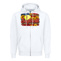 White Western American Flag Softball Zipper Hoodie - LillyAllenDesigns