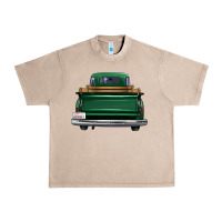 French Oak western green truck back view Urban Heavy Tee - FaDigitalArtStudio