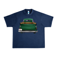 Navy western green truck back view Urban Heavy Tee - FaDigitalArtStudio