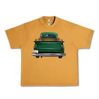 Peanut Butter western green truck back view Urban Heavy Tee - FaDigitalArtStudio