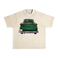 Western Green Truck Back View Urban Heavy Tee | Teevron