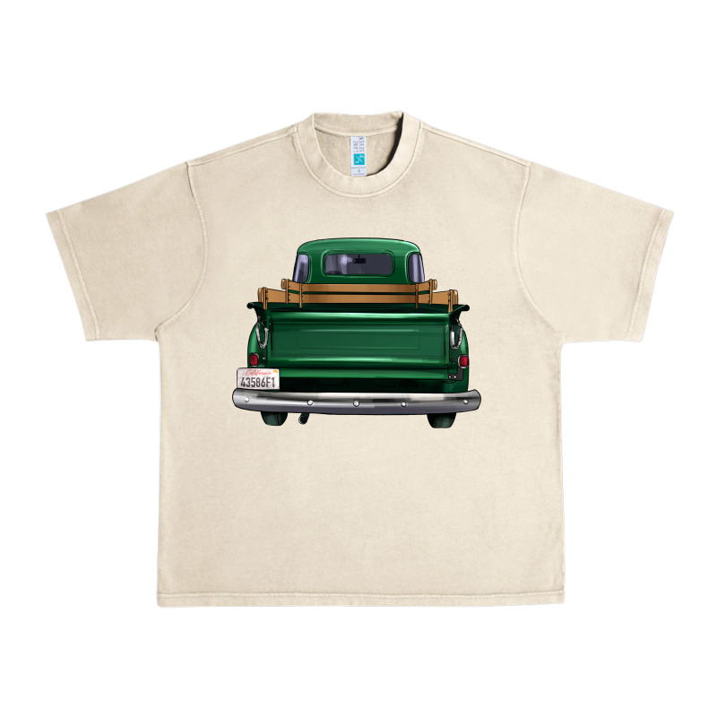 Western Green Truck Back View Urban Heavy Tee by FaDigitalArtStudio | Teevron