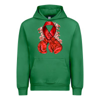 Emerald Red ribbon with boxing gloves Urban Hoodie - NancyCooperArtShop