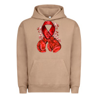 Red Ribbon With Boxing Gloves Urban Hoodie | Teevron