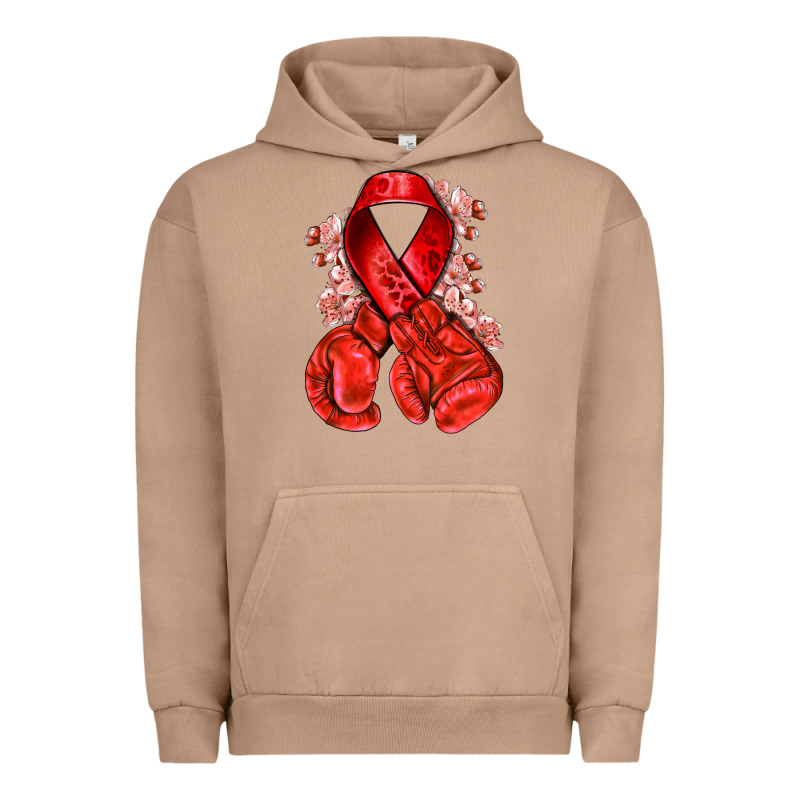 Red Ribbon With Boxing Gloves Urban Hoodie by NancyCooperArtShop | Teevron