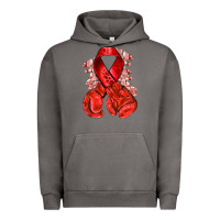 Pigment Tornado Red ribbon with boxing gloves Urban Hoodie - NancyCooperArtShop