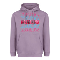 Lavender wrestling mama Heavyweight Hoodie - MaliasSmallBusiness