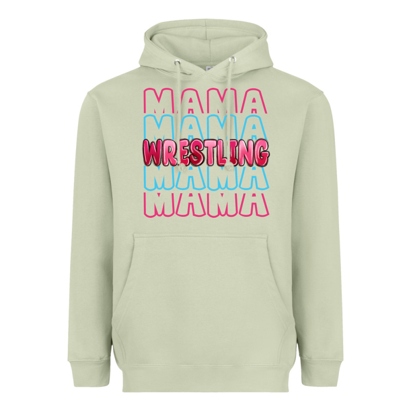 Wrestling Mama Heavyweight Hoodie by MaliasSmallBusiness | Teevron
