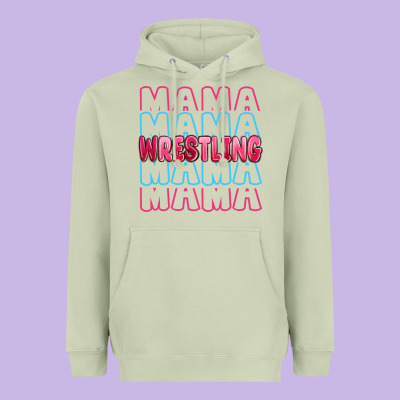 Wrestling Mama Heavyweight Hoodie Designed By Maliassmallbusiness