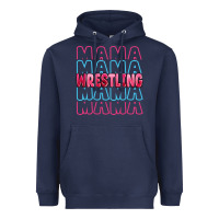 Navy wrestling mama Heavyweight Hoodie - MaliasSmallBusiness