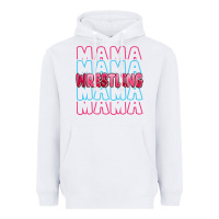 White wrestling mama Heavyweight Hoodie - MaliasSmallBusiness