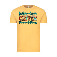 Vintage Mustard first we drink coffee then we do things Vintage Tee - AdoDesignShop