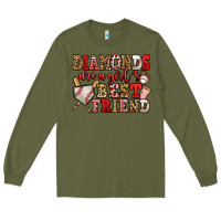 Army Green diamonds are a girl's best friend baseball Long Sleeve Tee - Jasminsmagicworld