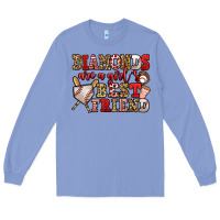 Colony Blue diamonds are a girl's best friend baseball Long Sleeve Tee - Jasminsmagicworld