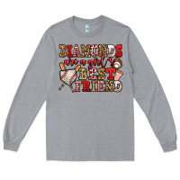 Heather Grey diamonds are a girl's best friend baseball Long Sleeve Tee - Jasminsmagicworld