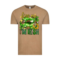 Vintage Coffee Kiss me im irish st.patricks day lips st.patricks Vintage Tee - Neo Western