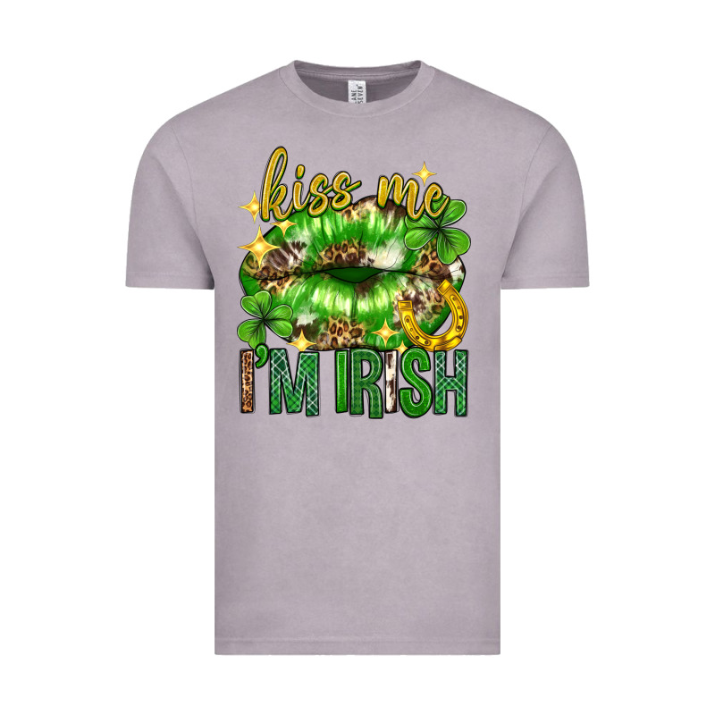 Kiss Me Im Irish St.patricks Day Lips St.patricks Vintage Tee by Neo Western | Teevron
