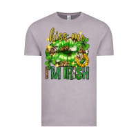 Vintage Zinc Kiss me im irish st.patricks day lips st.patricks Vintage Tee - Neo Western