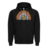 Black western easter rainbow Zipper Hoodie - Jasminsmagicworld