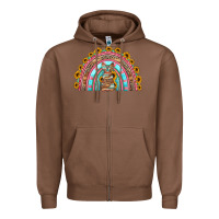 Chestnut western easter rainbow Zipper Hoodie - Jasminsmagicworld