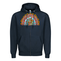 Navy western easter rainbow Zipper Hoodie - Jasminsmagicworld