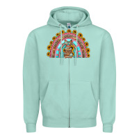 Seafoam western easter rainbow Zipper Hoodie - Jasminsmagicworld