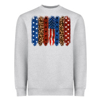 Heather Grey Back to blue brushstroke 4th of july Heavyweight Sweatshirt - CowGirlArtShop