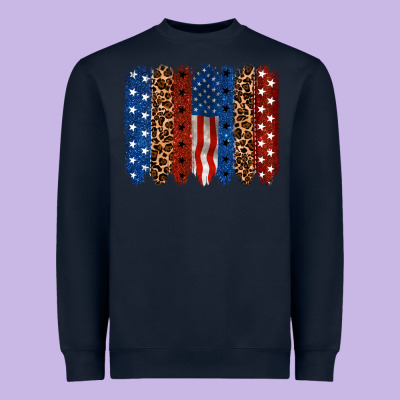 Back To Blue Brushstroke 4th Of July Heavyweight Sweatshirt Designed By Cowgirlartshop