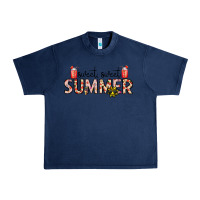 Navy sweet sweet summer Urban Heavy Tee - CowhideDigitalArt