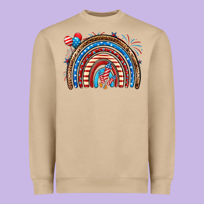 American Rainbow Heavyweight Sweatshirt Designed By Neo Western