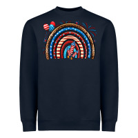 Navy American rainbow Heavyweight Sweatshirt - Neo Western