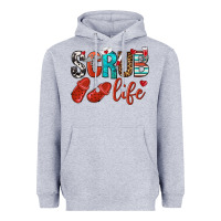 Heather Grey scrub life Heavyweight Hoodie - NancyCooperArtShop